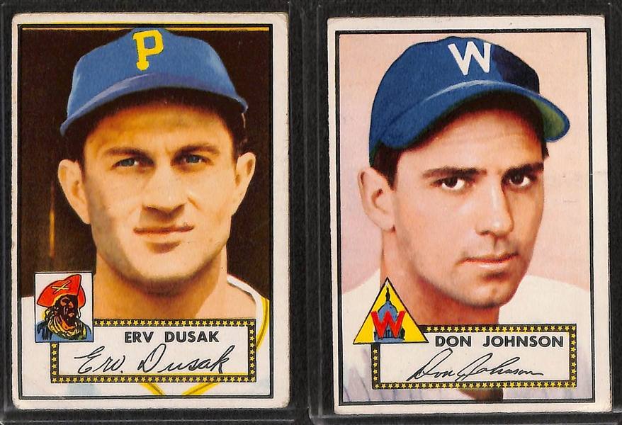 Lot of 13 - 1952 Topps Baseball Cards w. Eddie Waitkus