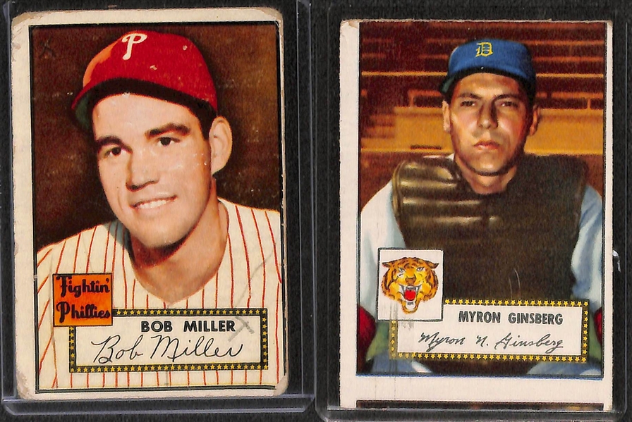 Lot of 13 - 1952 Topps Baseball Cards w. Billy Hitchcock