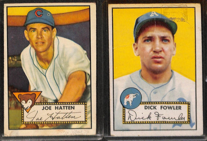 Lot of 13 - 1952 Topps Baseball Cards w. Billy Hitchcock