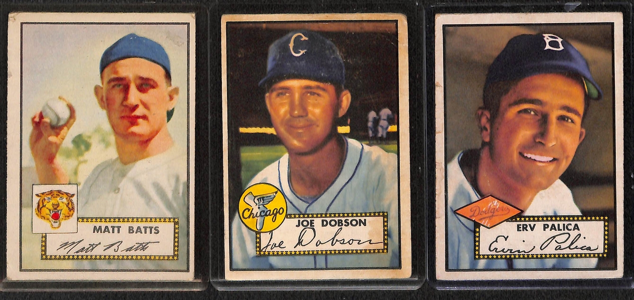 Lot of 13 - 1952 Topps Baseball Cards w. Billy Hitchcock