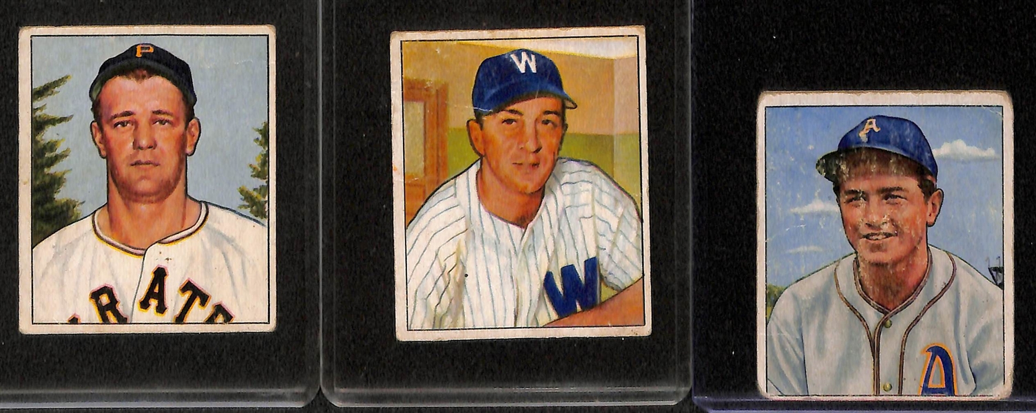 Lot of 40 Different 1950-1954 Bowman Baseball Cards w. 1950 Bob Lemon