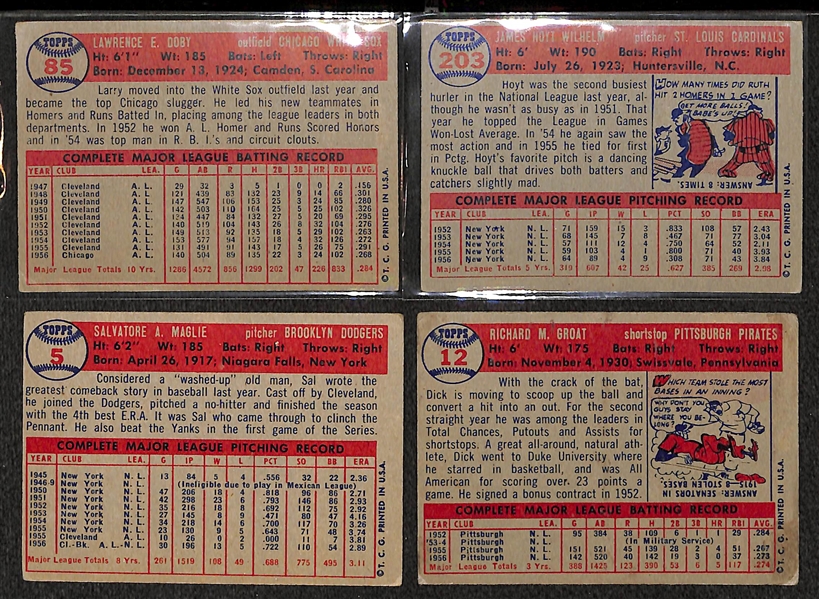Lot of 81 Different 1957 Topps Baseball Cards w. Larry Doby