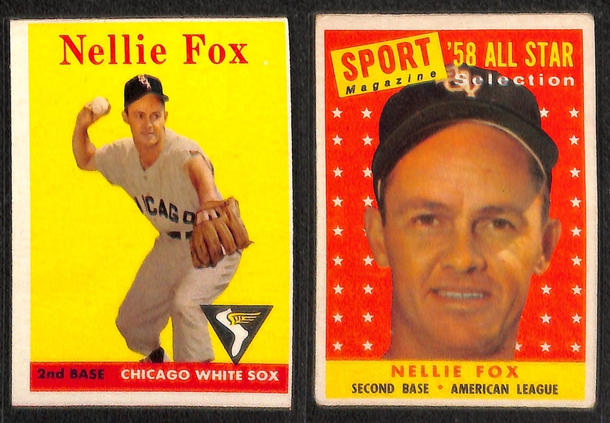 Lot of 108 Different 1958 Topps Baseball Cards w. Bill Mazeroski
