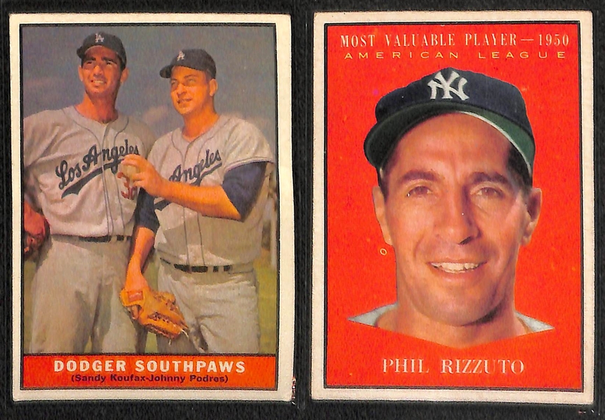 Lot of 120 Different 1961 Topps Baseball Cards w. Nellie Fox