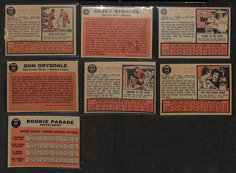 Lot of 130 Different 1962 Topps Baseball Cards w. Early Wynn