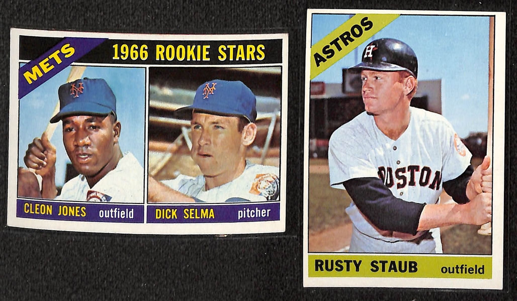 Lot of 160 Assorted 1966 Topps Baseball Cards w. Don Sutton RC