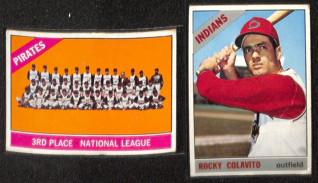 Lot of 160 Assorted 1966 Topps Baseball Cards w. Don Sutton RC