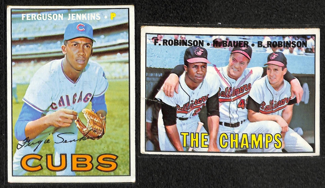 Lot of 250 Assorted 1967 Topps Baseball Cards w. Roger Maris
