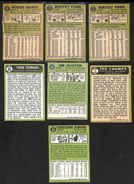 Lot of 250 Assorted 1967 Topps Baseball Cards w. Roger Maris