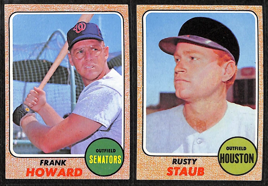 Lot of 250 Assorted 1968 Topps Baseball Cards w. Joe Torre