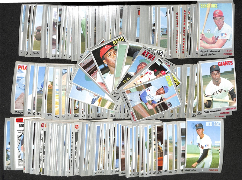 Lot of 250+ Assorted 1970 Topps Baseball Cards w. Billy Williams