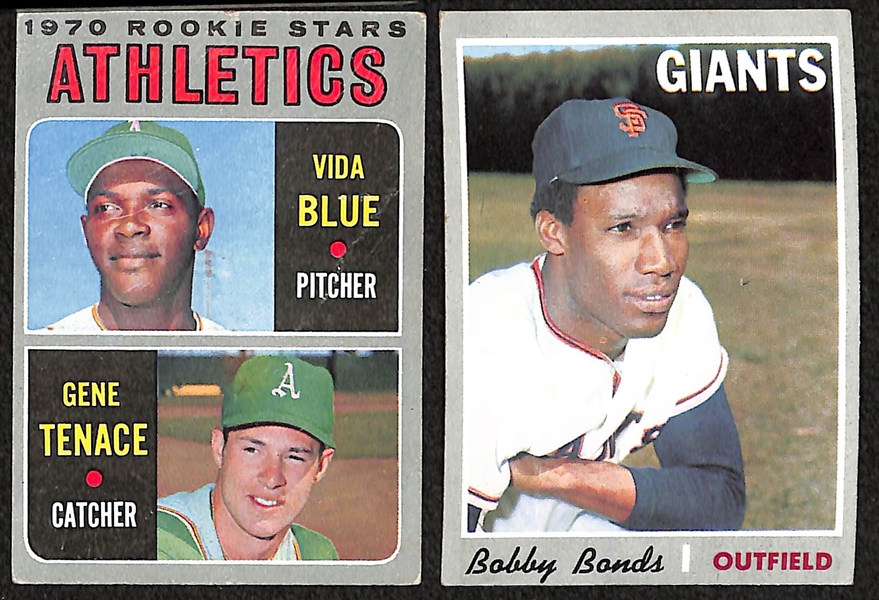Lot of 250+ Assorted 1970 Topps Baseball Cards w. Billy Williams