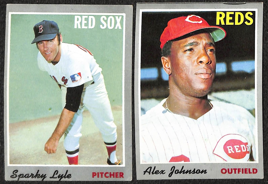 Lot of 250+ Assorted 1970 Topps Baseball Cards w. Billy Williams