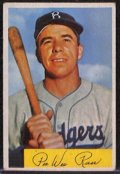 1955 Bowman Mays,  1955 Bowman Reese, 1954 Bowman Reese, 1954 Topps Mathews