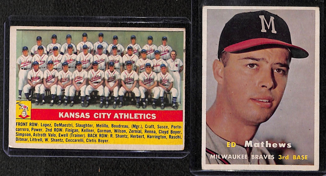 Lot of 8 1956/1957 Topps Star Cards w. 1956 Al Kaline