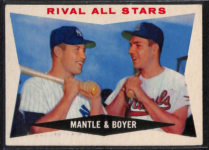 Lot of 4 Topps Mantle Highlight cards from 1958-1962