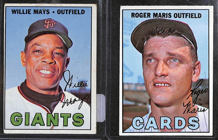 Lot of 12 1967 Topps Star Cards w. Willie Mays
