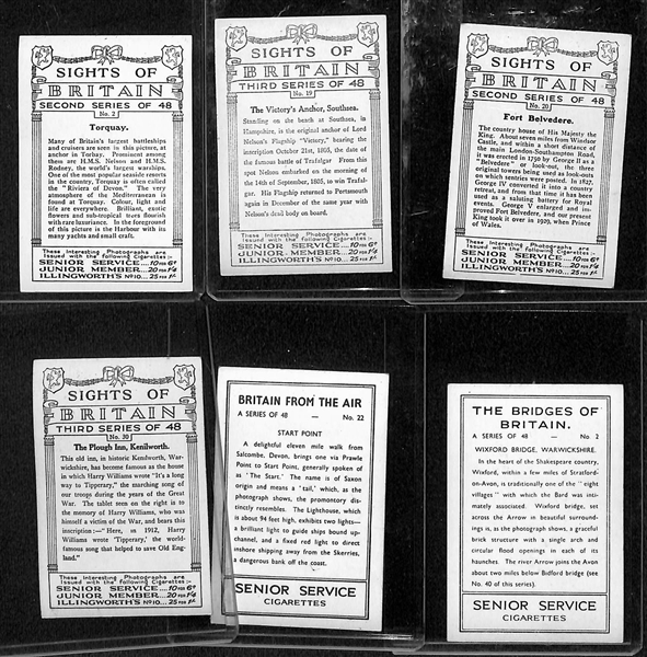 Lot of 40 1920-1930s Scenery Cigarette Cards