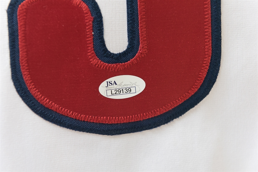 Carlos Baerga Signed Cleveland Indians Style Jersey (JSA COA)