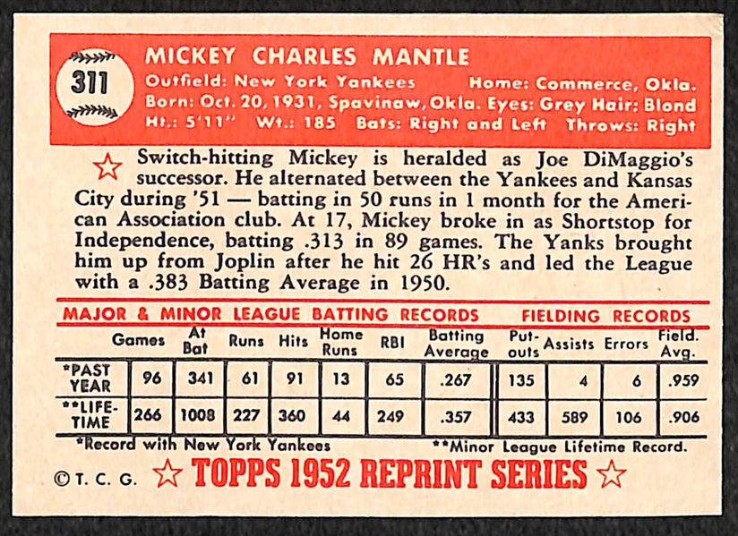 Topps Baseball 1952 Reprint Set in Album - Printed in 1983