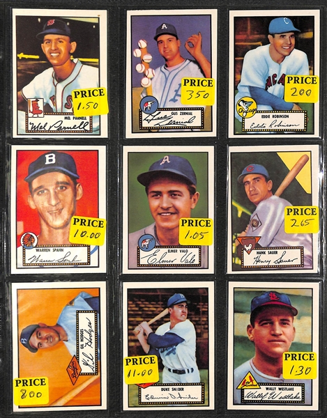 Topps Baseball 1952 Reprint Set in Album - Printed in 1983