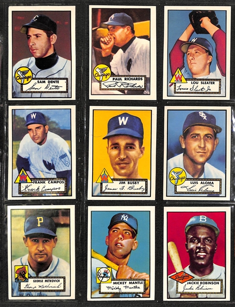 Topps Baseball 1952 Reprint Set in Album - Printed in 1983
