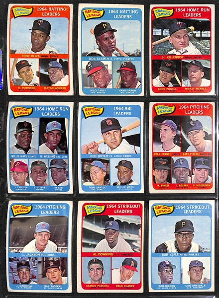 1965 Topps Baseball Partial Set - 412 Different Cards of the 598 Card Set