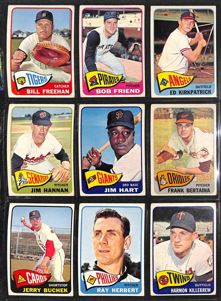 1965 Topps Baseball Partial Set - 412 Different Cards of the 598 Card Set