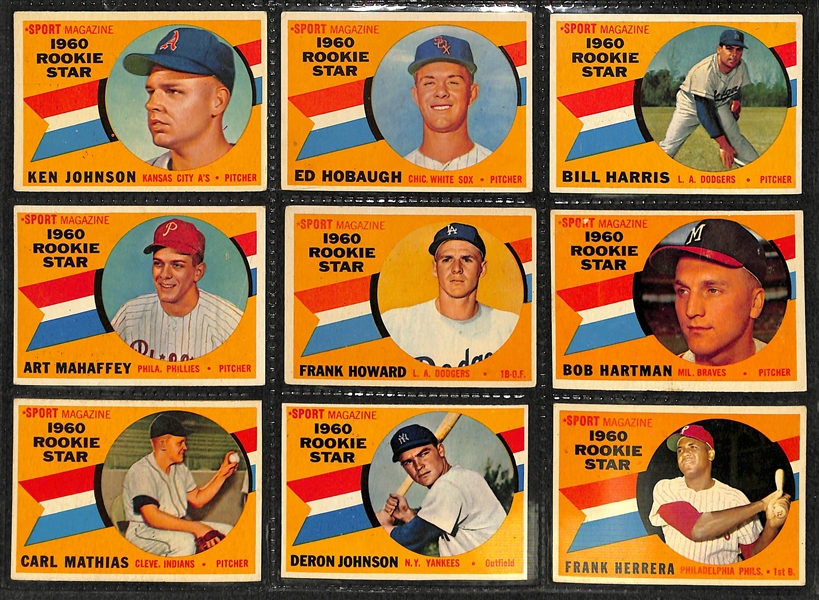 Lot of 264 Different 1964 Topps Baseball Cards w. Bob Gibson & 11 High Numbers w. Willie McCovey AS