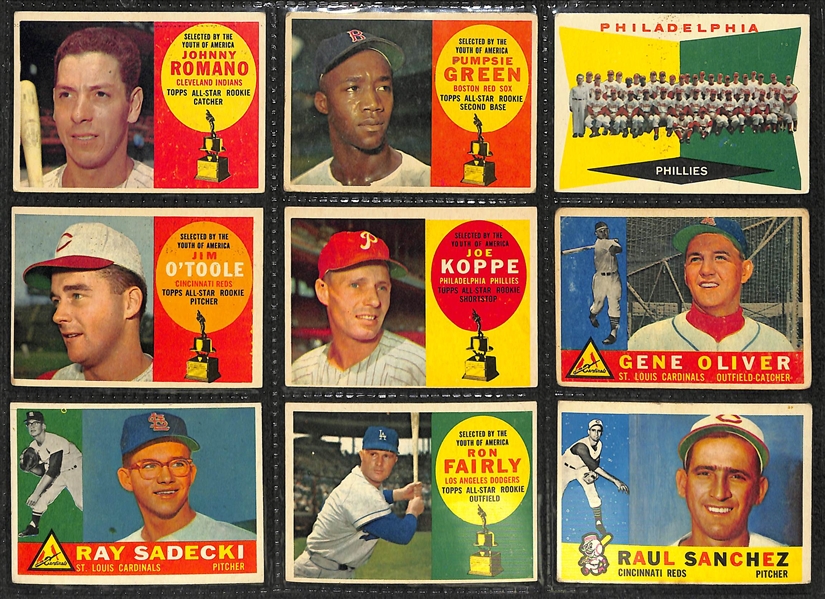 Lot of 264 Different 1964 Topps Baseball Cards w. Bob Gibson & 11 High Numbers w. Willie McCovey AS