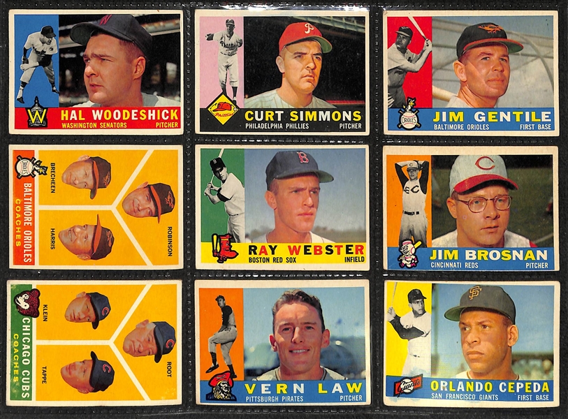 Lot of 264 Different 1964 Topps Baseball Cards w. Bob Gibson & 11 High Numbers w. Willie McCovey AS