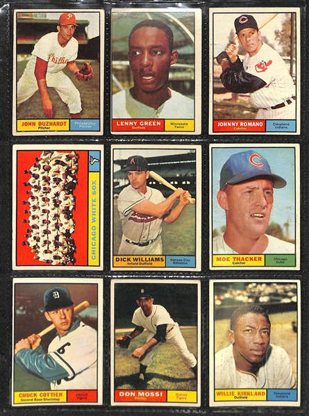  Lot of 111 Different 1961 Topps Baseball Cards w. Bob Gibson