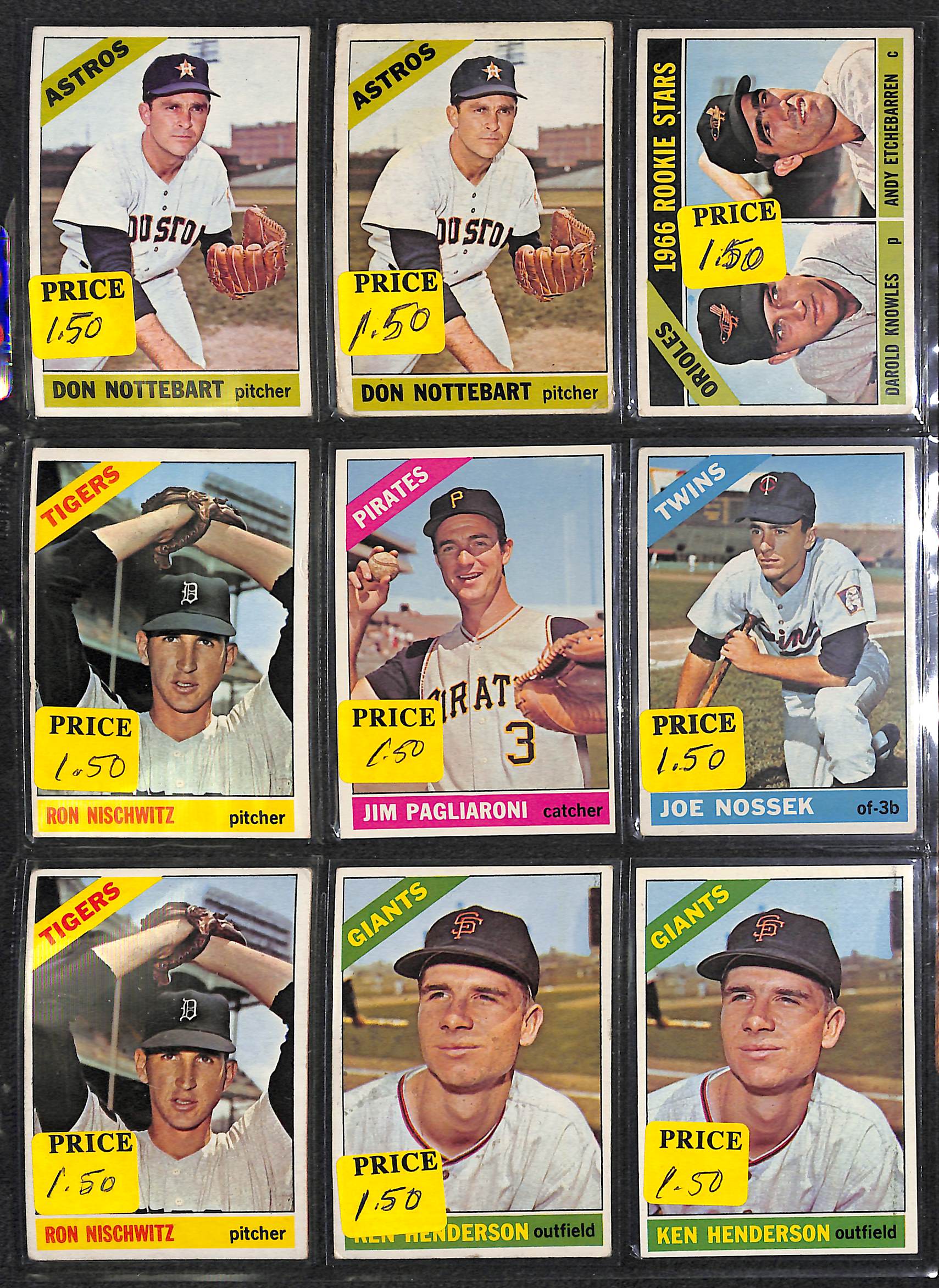 Lot Detail - Lot of 300+ Assorted 1966 Topps Baseball Cards w. Don ...