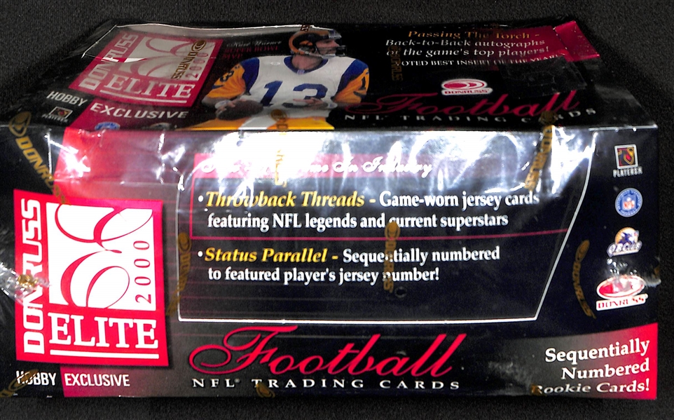 2000 Donruss Elite Football Unopened Wax Box (Tom Brady's Rookie Year)