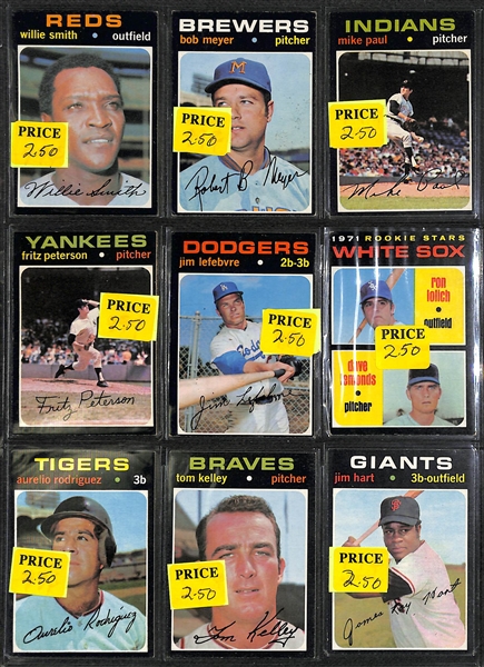 Lot of 300+ Assorted 1971 Topps Baseball Cards w. Tom Seaver