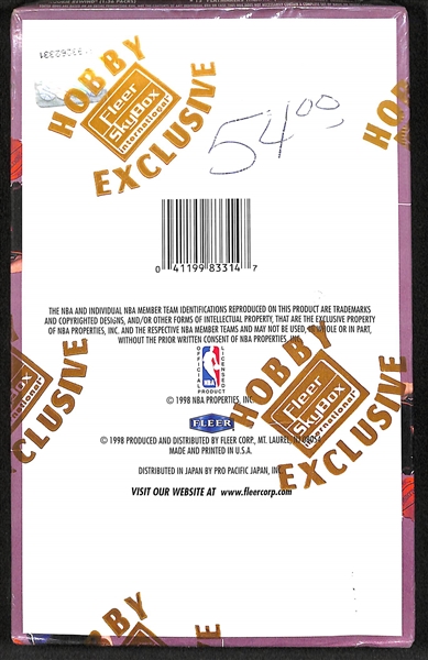 1998-99 Fleer Tradition Series 1 Sealed Basketball Hobby Box