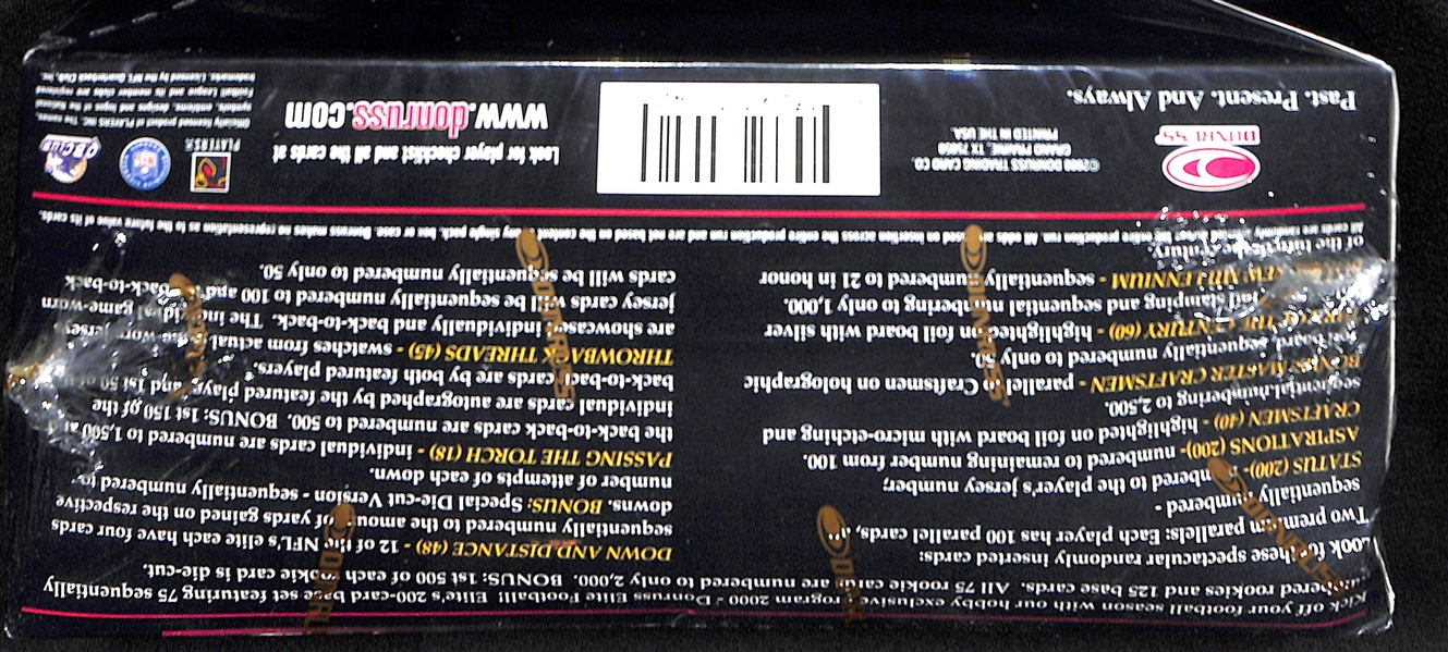 2000 Donruss Elite Football Unopened Wax Box (Tom Brady's Rookie Year)