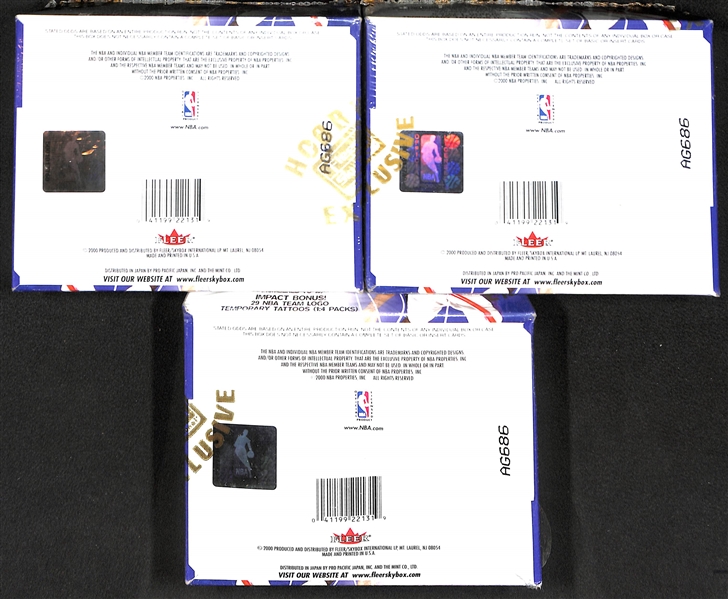 Lot of (3) 1999-2000 Fleer Impact Sealed Hobby Boxes