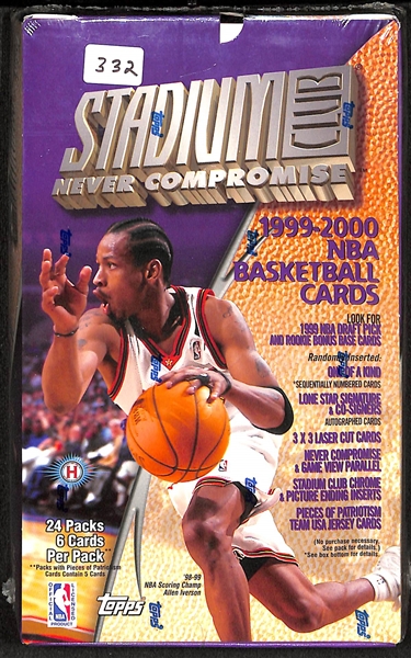 Lot of (3) 1999-2000 Topps Stadium Club Basketball Sealed Hobby Boxes (Topps Stadium Club Never Compromise, (2) Stadium Club Chrome)