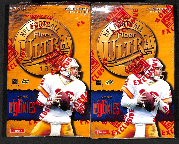 Lot of (4) 1996 Fleer Ultra Football Wax Boxes - 3 Factory Sealed