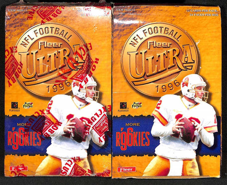 Lot of (4) 1996 Fleer Ultra Football Wax Boxes - 3 Factory Sealed