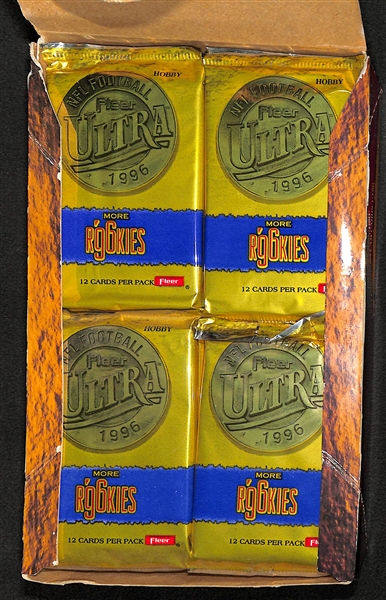 Lot of (4) 1996 Fleer Ultra Football Wax Boxes - 3 Factory Sealed
