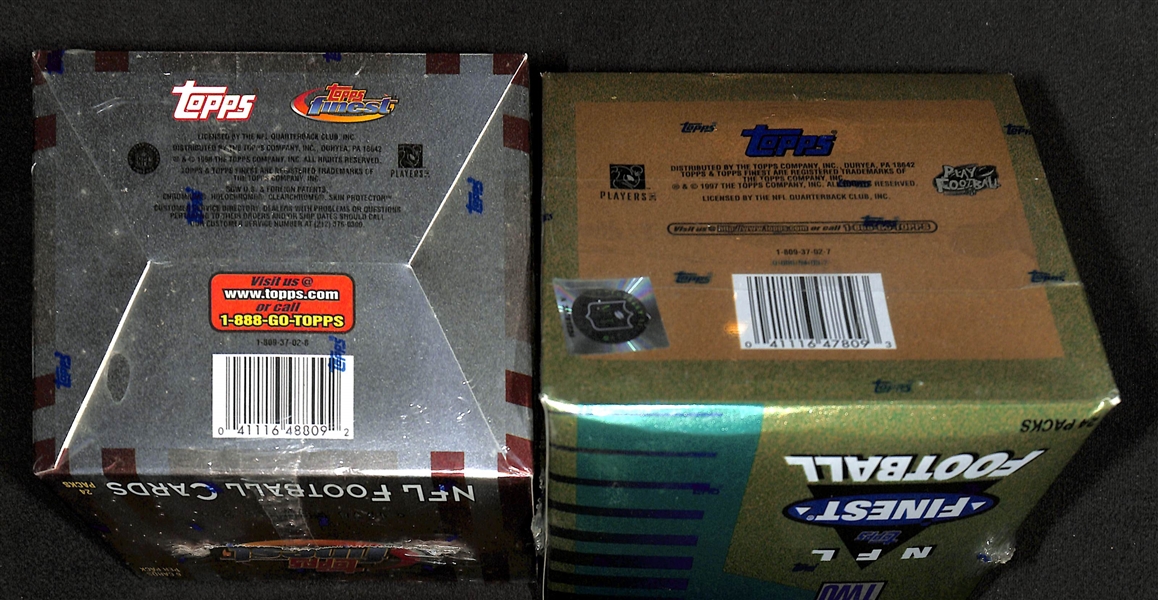  Lot of (2) Topps Finest Football Series 2 Sealed Hobby Boxes - 1997 & 1998