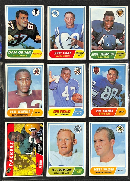 1968 Topps Football Complete Set of 219 Cards