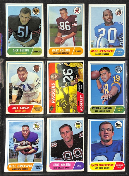 1968 Topps Football Complete Set of 219 Cards