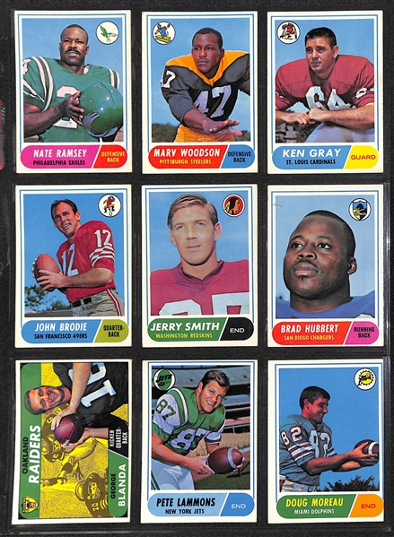 1968 Topps Football Complete Set of 219 Cards
