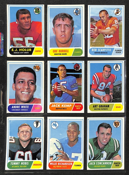 1968 Topps Football Complete Set of 219 Cards