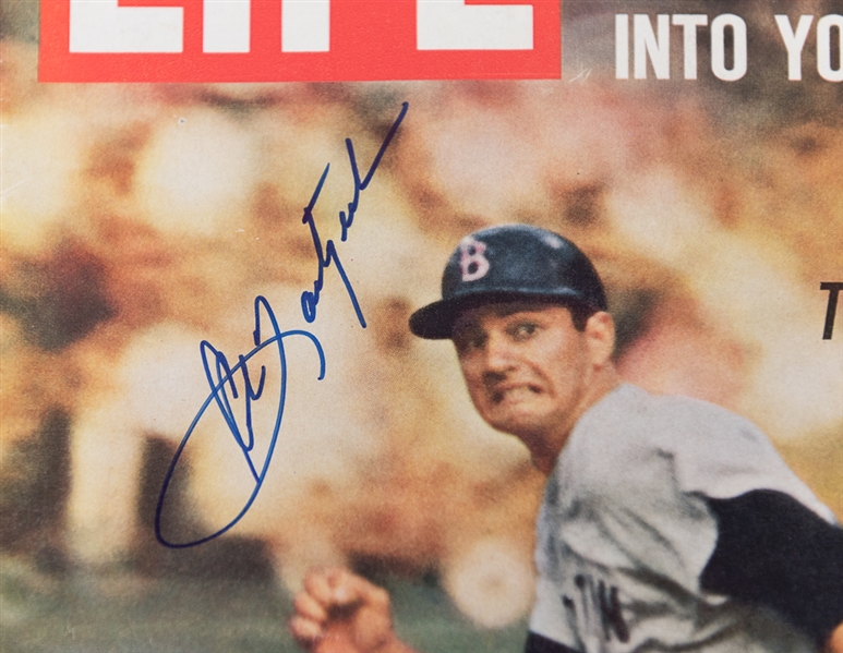 Rollie Fingers Signed A's Hat (JSA COA) and 1967 Carl Yastrzemski Signed Magazine (JSA COA)
