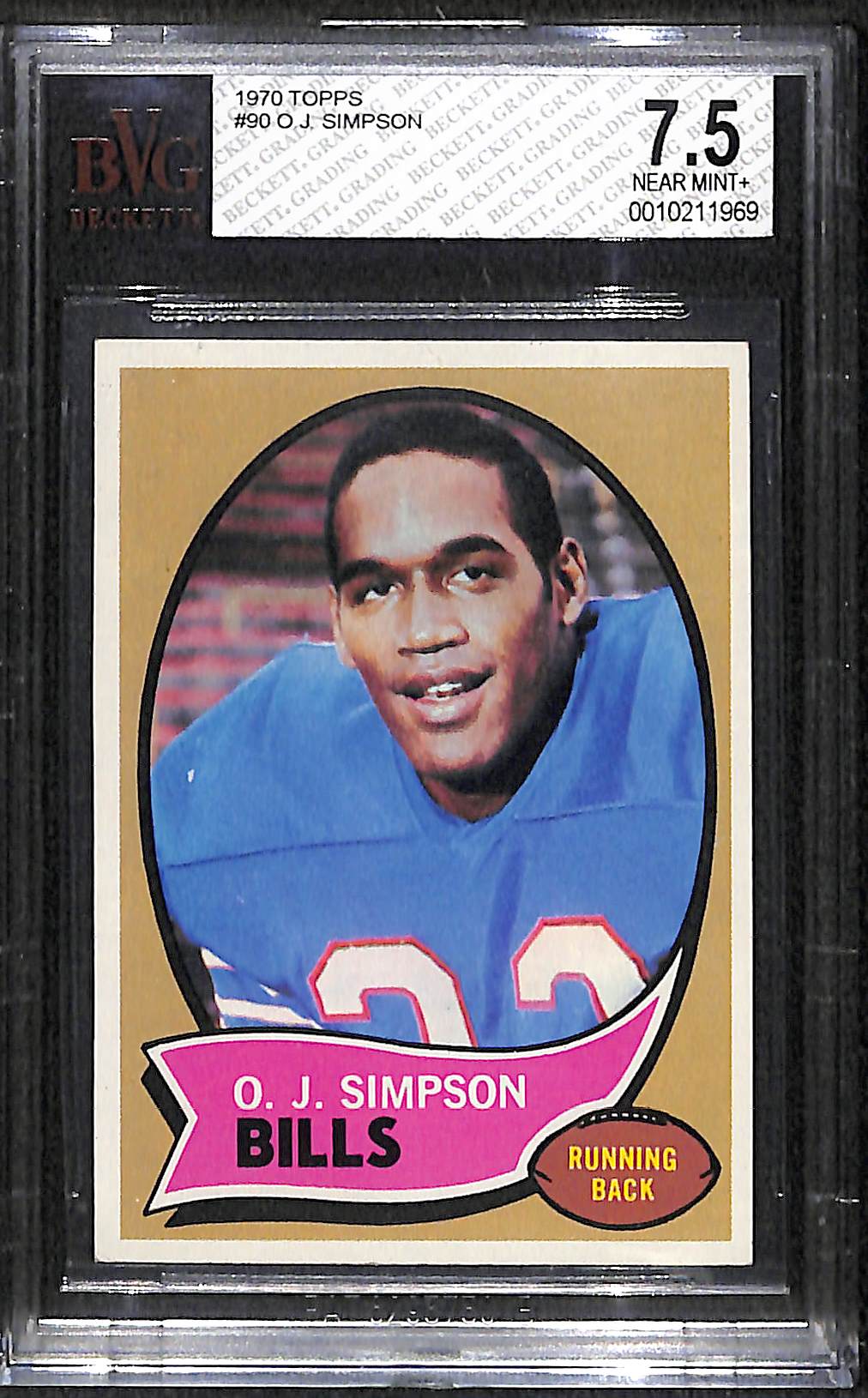 Lot Detail 1970 Topps OJ Simpson Rookie Card Graded Beckett BVG 7.5