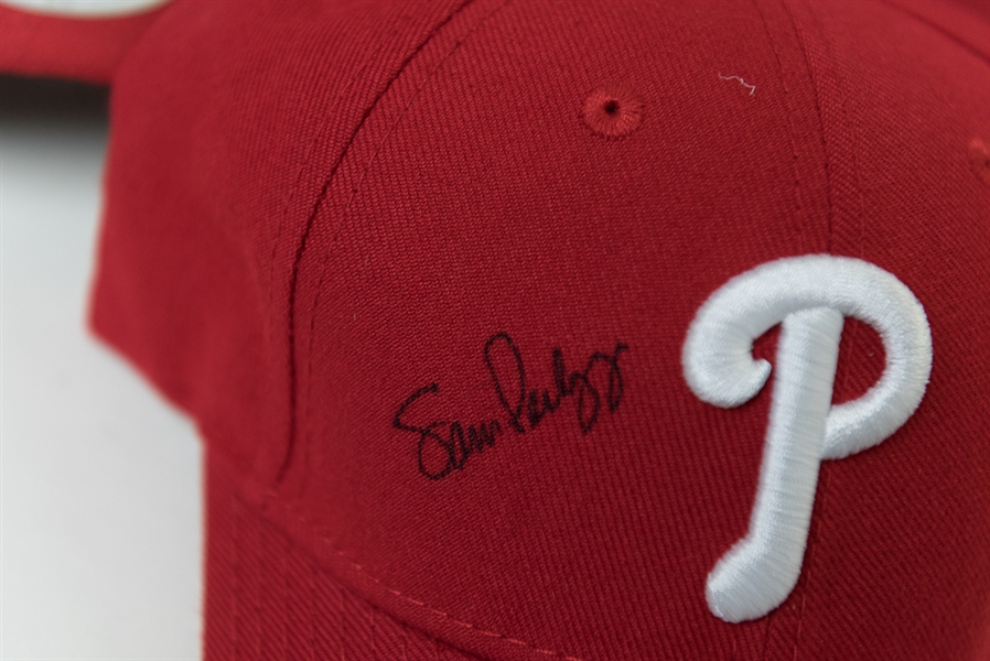 Lot of 6 Phillies Managers/Coaches Signed Hats (All MLB Certified) - with Wally Joyner and Pete Mackanin